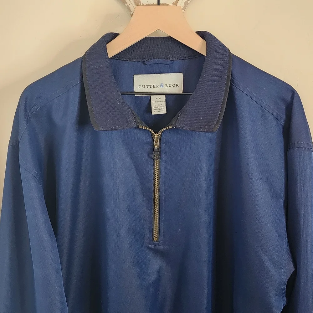 Cutter & Buck Clima Guard Half Zip Jacket | Navy | Size Medium